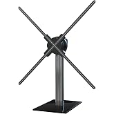 Missyou 3DHologramFan Desktop Stand with Tempered Glass Base and Aluminum Alloy Frame, Suitable for 27.5" or Smaller Fans(Desktop Stand (Height 15"))