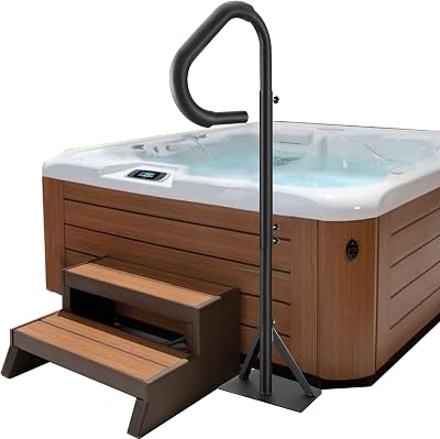 VEVOR 360° Rotatable Hot Tub Handrail, Adjustable 48-63in, 600lbs Capacity