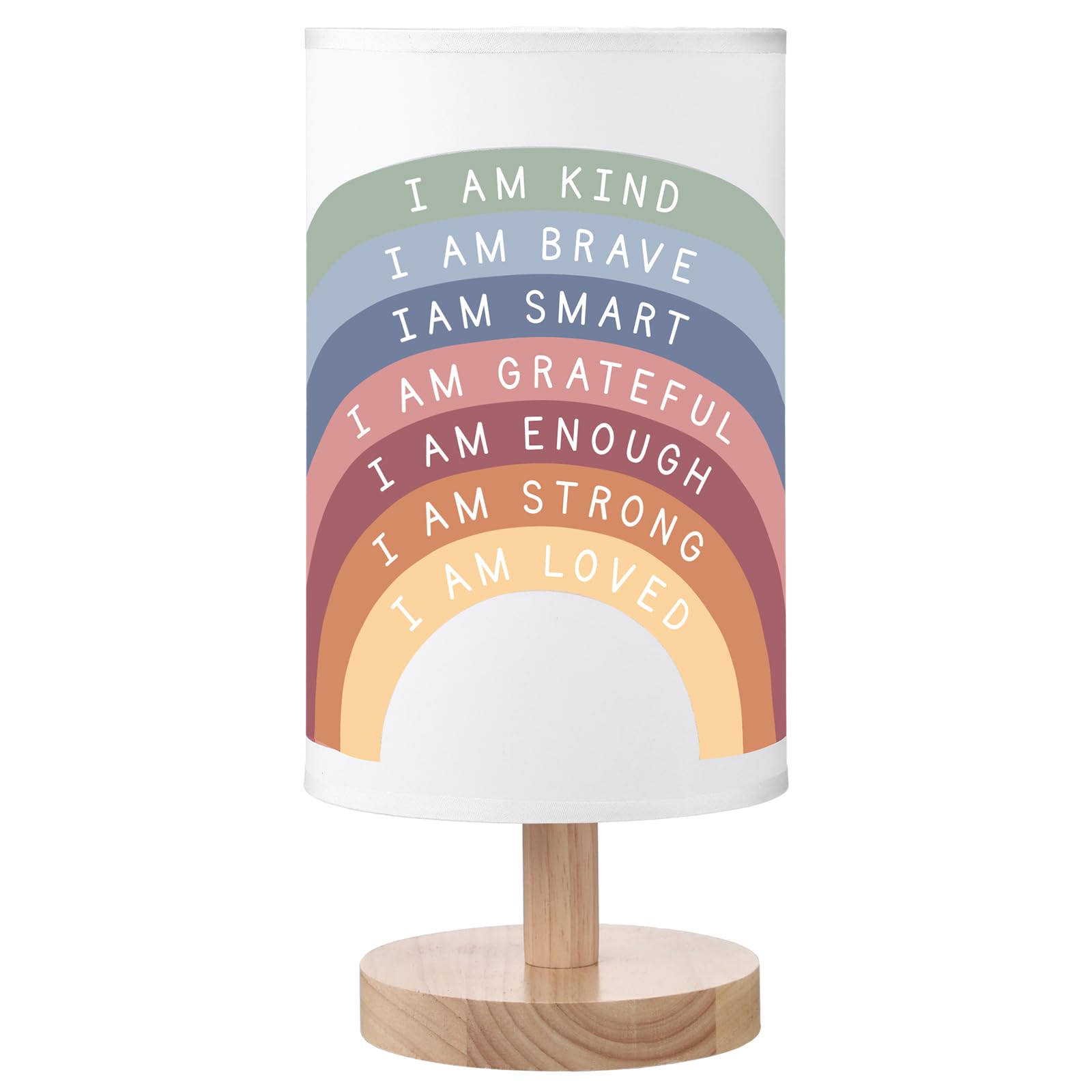 Photo 1 of Glooglitter Classroom Lamp Calming Corner Decor Cozy Center 11. 61 Inches Small Bedside Desk Lamp USB Rainbow Reading Book Center Supplies for Home Bedroom Playroom Nursery
