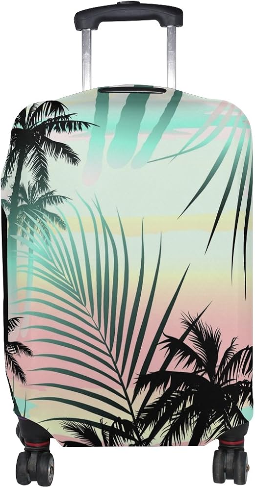 palm tree hard suitcase