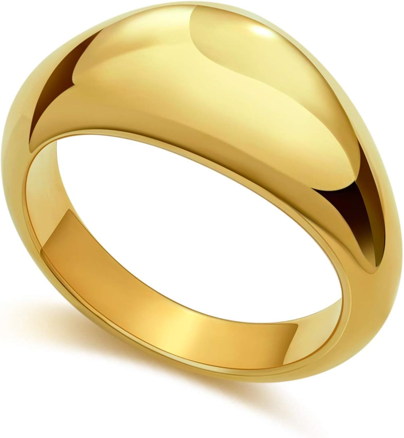 Hapuxt Chunky Gold Dome Ring Thick Gold 