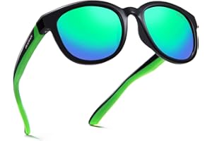 DEAFRAIN Kids Sunglasses Polarized Sport TPEE Unbreakable Flexible UV Protection for Boys Girls Age 6-12