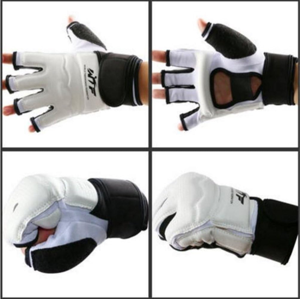 Baselay Half Finger Taekwondo Gloves, WTF Approved Muay Thai Sandbag Boxing Training Punching Bag Half Mitts Sparring Martial Arts Karate Fighting Glove for Men Women Kids : Sports & Outdoors