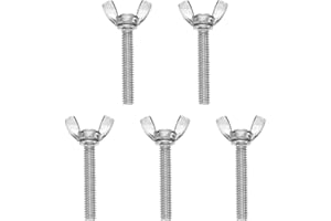 uxcell 5Pcs 1/4-20" x 1-1/2" Wing Butterfly Screw Bolts, 304 Stainless Steel Machine Fastener, Thumb Hand Screws for Electron
