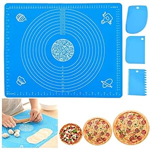 Silicone Baking Mats Heat-Resistant Cooking Bakeware Mat，Non-Stick Silicone Baking Pastry Mat ，Pastry Rolling Mat, Non-Slip Washable Reusable Baking Tray，Dough Rolling Mat with Measurement 
