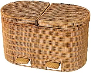 FVGH Bote de Basura clasificación Natural Bote de Basura ratán Tejido