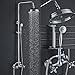 Senlesen Bathroom 8-Inch Rainfall Shower Faucet System Wall Mounted Dual Cross Handle Bathtub Shower Mixer Tap with Handheld Spray Chrome