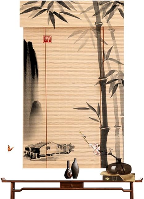 Amazon Co Jp 竹製ローラーブラインド 屋外ティールームテラスパーティション装飾用ローラーブラインド 遮光防水レトロローラーブラインド 屋内 バルコニープライバシーカーテン サイズはカスタマイズ可能zddab ホーム キッチン