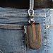 Leather Car Smart Key Chain Universal Key Holder Bag Black Zipper Case Cover Wallet Bag Shell Fob Ring (Bentley)