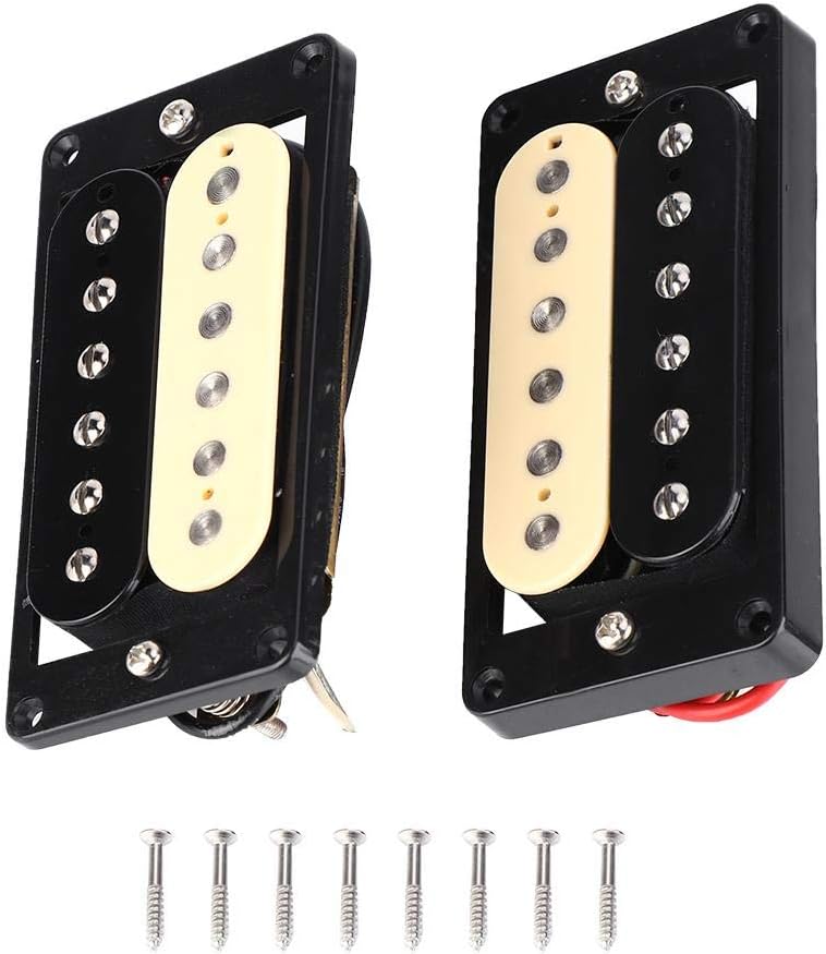 Drfeify 2 Stücke Gitarren-Humbucker-Tonabnehmer, Humbucker Pickup Set for Elektrische Gitarre ...
