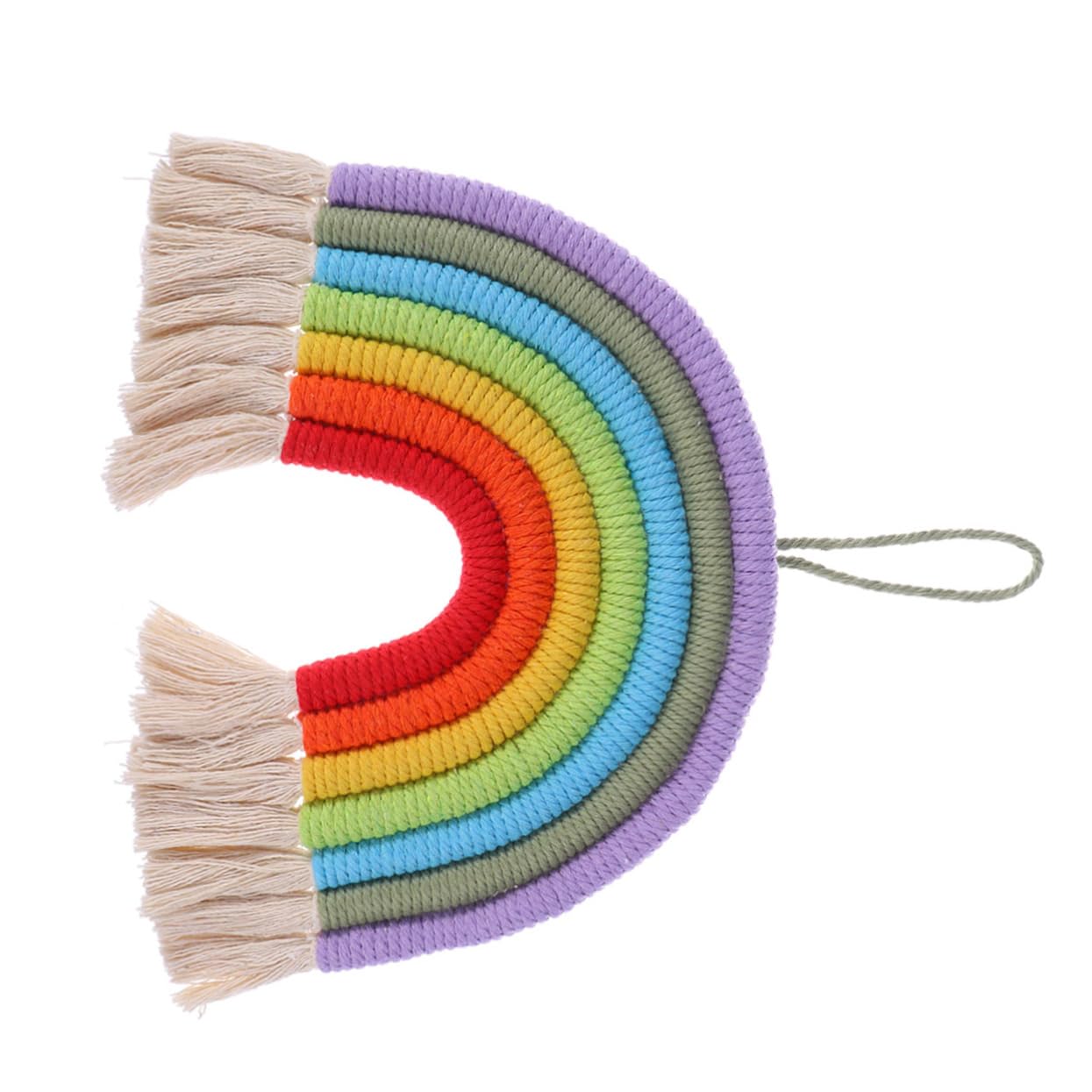 BESPORTBLE Rainbow Wall Decoration Rainbow Wall Hanging Woven Tassel Wall Hanging Decoration for Bedroom Nursery Baby Kids Rooms