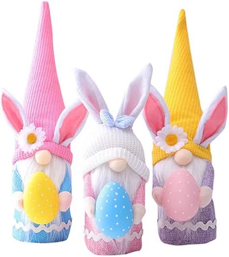 Amazon Co Jp イースター人形 ドワーフ人形 卓上 装飾 可愛い ウサギ妖精さん 飾り 手作り おもちゃ 置物 オーナメント 復活祭用 イベント プレゼント ホーム キッチン