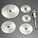 BABAN 5pcs HSS Saw Blades Rotary Tool Circular Saw Blade Mandrel fit Dremel W/ Shank