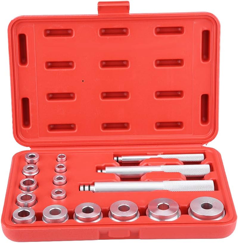Bearing Driver Set, 17Pcs Aluminium Wheel Bearing Race & Seal Bush Driver Set Car Garage Tool
