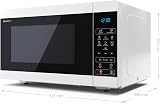 Sharp YC-MS252AU-W 25L 900W Digital Microwave ECO Defrost 11 Power Levels view 5