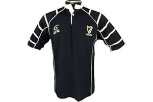 LFR Ireland Black Irish Harp Breathable Rugby Shirt