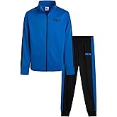 Fila Boys Tracksuit - 2 Piece Athletic Performance Tricot Full Zip Track Jacket and Jogger Sweatpants for Boys