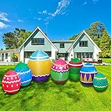 VENLOIS 9 Feet Long Inflatable Easter Eggs Colorful