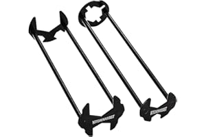 KITCHENASSIST 2pcs Basin Wrench Multifunctional Sink Wrench 7 Sizes Faucet Tool Four-jaw Hex Spanner Universal Plumbers Tool for Tight Spaces Kitchen Bathroom Home