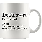 Panvola Dogtrovert Definition Dog Lover Gifts Pet Lover Girlfriend Boyfriend Sister Brother Mom Dad Novelty Drinkware Ceramic Mug 11 oz White