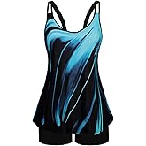 Arolina Tankini Swimsuits for Women Tummy Control Two Piece Bathing Suits Flowy Swim Tops with Boy Shorts