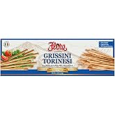 Flora Grissini Torinesi &ndash; Traditional Italian Thin Breadsticks, Oven-Baked &amp; Lightly Crisp &ndash; Authentic Imported Snack, Perfect for Pairing with Cheese, Soups &amp; Dips &ndash; 4.4 oz (125g)