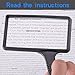 Rectangular Handheld Magnifier Magnifying Glass (3X Magnification) - Easy to Store/Carry - Large Horizontal Viewing Area for Reading Small Prints & Low Vision