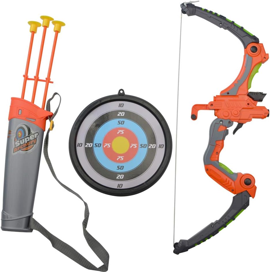 Amazon Co Jp Milaem 子供用アーチェリーセット 弓矢セット おもちゃな弓矢 Ledランプ付き アーチェリーゲーム オレンジ スポーツ アウトドア