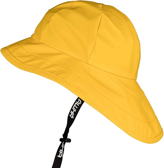AWHA Souwester, Rain Hat yellow/unisex waterproof cap with wide brim