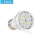 Haodude Led Grow light Bulb, 28W Full Spectrum Grow lights E26 Grow Plant Light for Hydroponics Greenhouse Organic, Lights For Fish Tank, Pack of 1