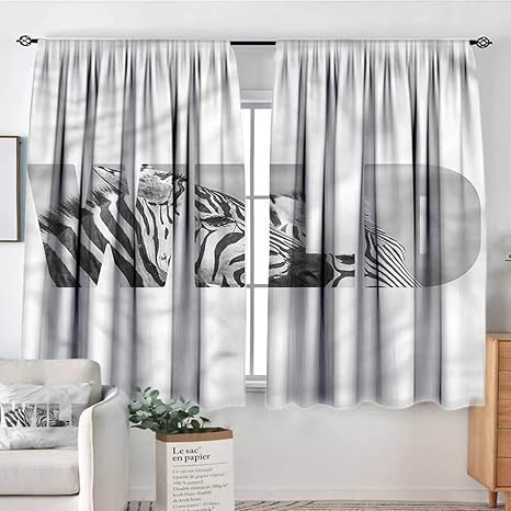 Amazon Com Familytaste Zebra Print Curtain Rods Safari Animal