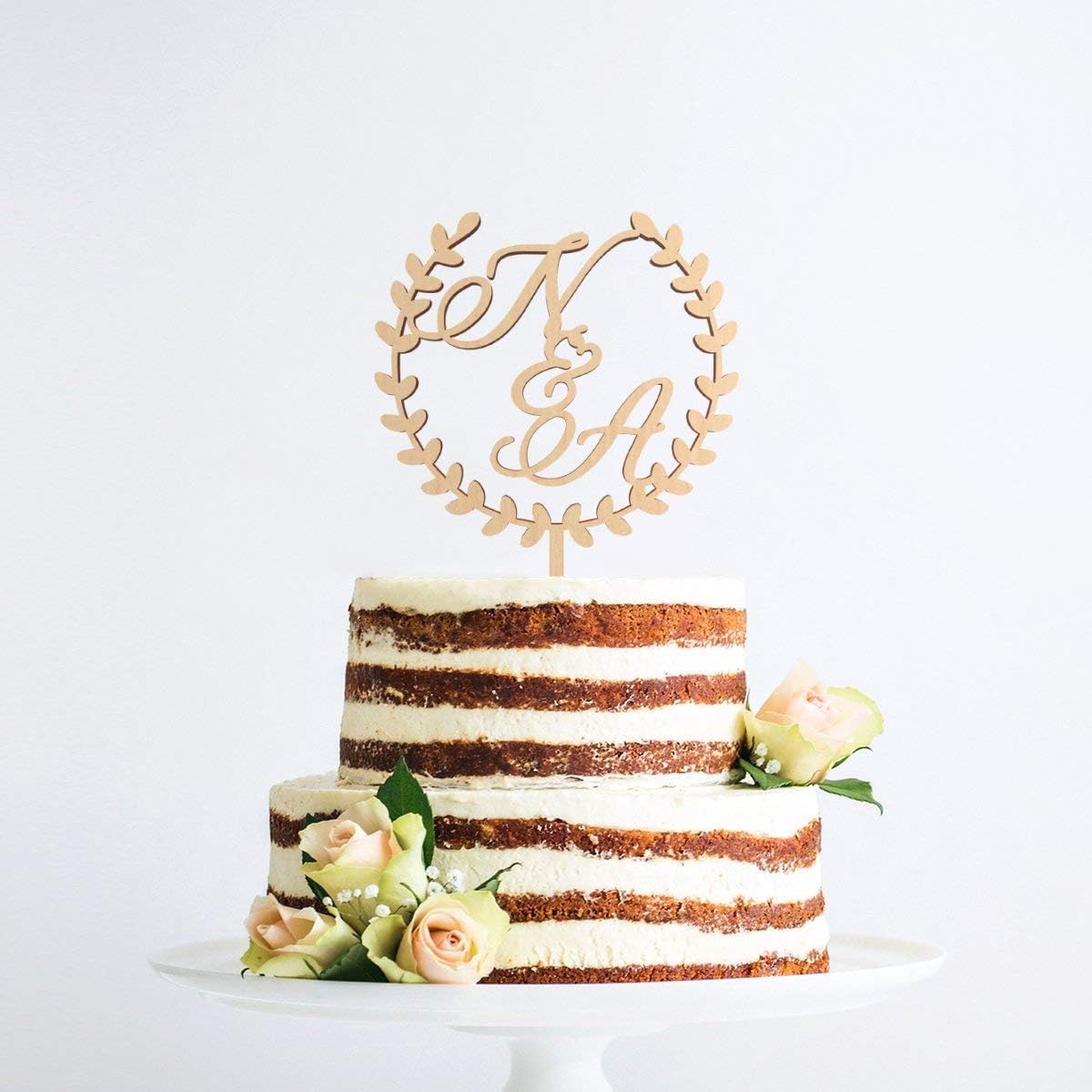 Accessoires De Decoration Ustensiles A Patisserie Napravi Rs Decoration De Gateau De Mariage Personnalisable Avec 2 Initiales