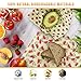 Beeswax Wrap Set by Funhouse! 3 Wax Wraps WITH Extra Security! Multisized Bees Wrap Food Wrap - Bee Paper for Eco-Friendly Cling Film Plastic Wrap Alternative - Zero Waste, Reusable Beeswrap Cloth