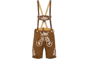 Sprint Choice CA Lederhosen Oktoberfest Party Outfit Real Leather Shorts with Suspenders Men's Trachten Tracht