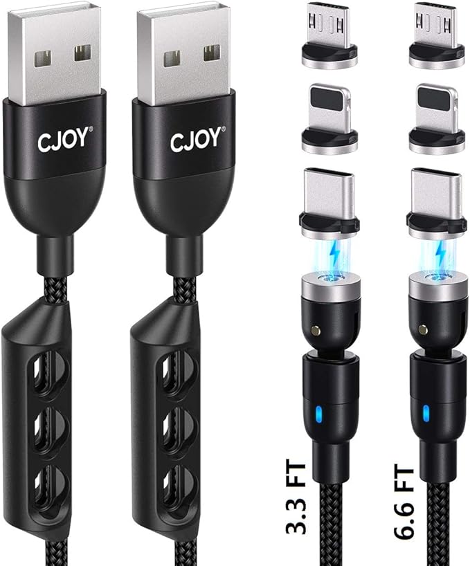 CJOY Charging Cable, Nylon Braided 540°Free
