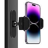 WiwiIron Magnetic Phone Holder for Gym, Portable Gym Magnetic Phone Holder, 360 Degree Adjustable, Compatible with 4.7-6.5’’ Smartphones (Black)