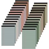 Lincia 24 Pcs 4" x 6" Legal Pad Writing Notepads Small Legal Pad College Ruled 30 Sheets Multiple Color Lined Note for Work 80 Gsm Paper for Grocery List Shopping List(Classic Color)