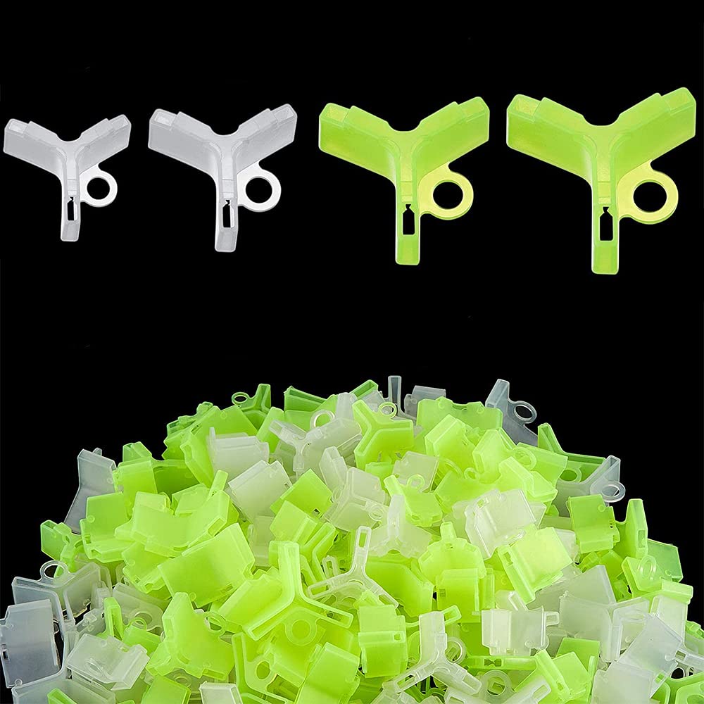 ERHUAN Fishing Hook Protector, 120 Pieces Treble Hook Covers, 4 Sizes, Yellow and White