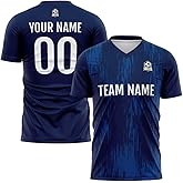 Custom Soccer Jersey Kids Adults Personalized Soccer T-Shirts with Team Name Number Logo