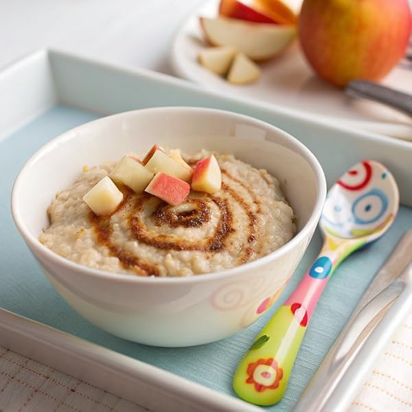 GERBER OATMEAL AND BARLEY APPLE CINNAMON CEREAL, TODDLER OATMEAL, IRON, WHOLE GRAINS, 8PK