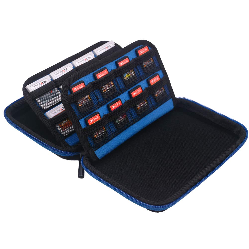 Game Card Storage Holder Hard Case for New Nintendo 3DS, 2DS XL, DS and Nintendo Switch or PS Vita or SD Memory Card - Black/Orange: Video Games