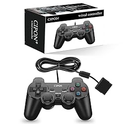 Cipon Wired Controller for PS-2 Console, Black