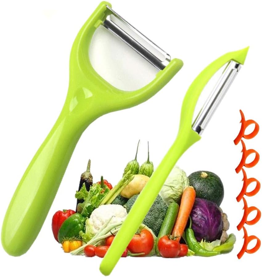 Qisuma 2 Pack Peeler, Multifunctional Veggie Peeler, Fruit Peeler, Ultrathin