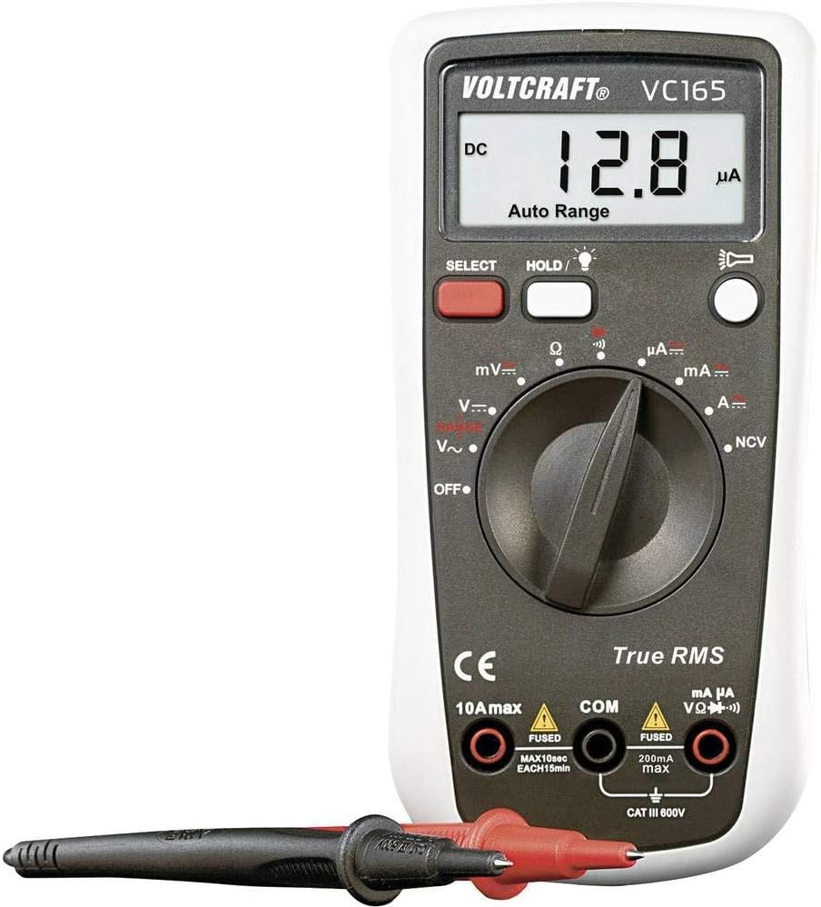 Portable Digital Multimeter VOLTCRAFT VC165 Cat III 600 V Display (Counts): 2000