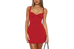 MIYIEONZ Women's Summer Mini Dresses Sleeveless Sexy Square Neck Lace Splicing Cocktail Party Straps Bodycon Dress
