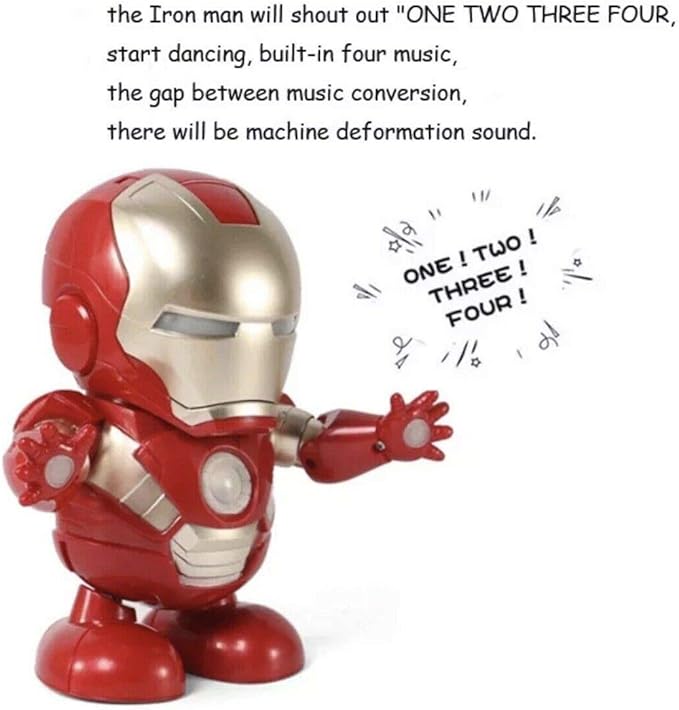 juguete de iron man que baila