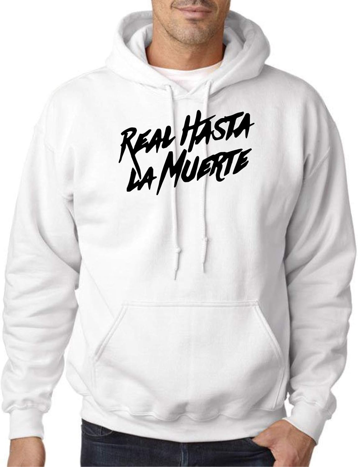Real hasta la muerte hoodie white Clearance