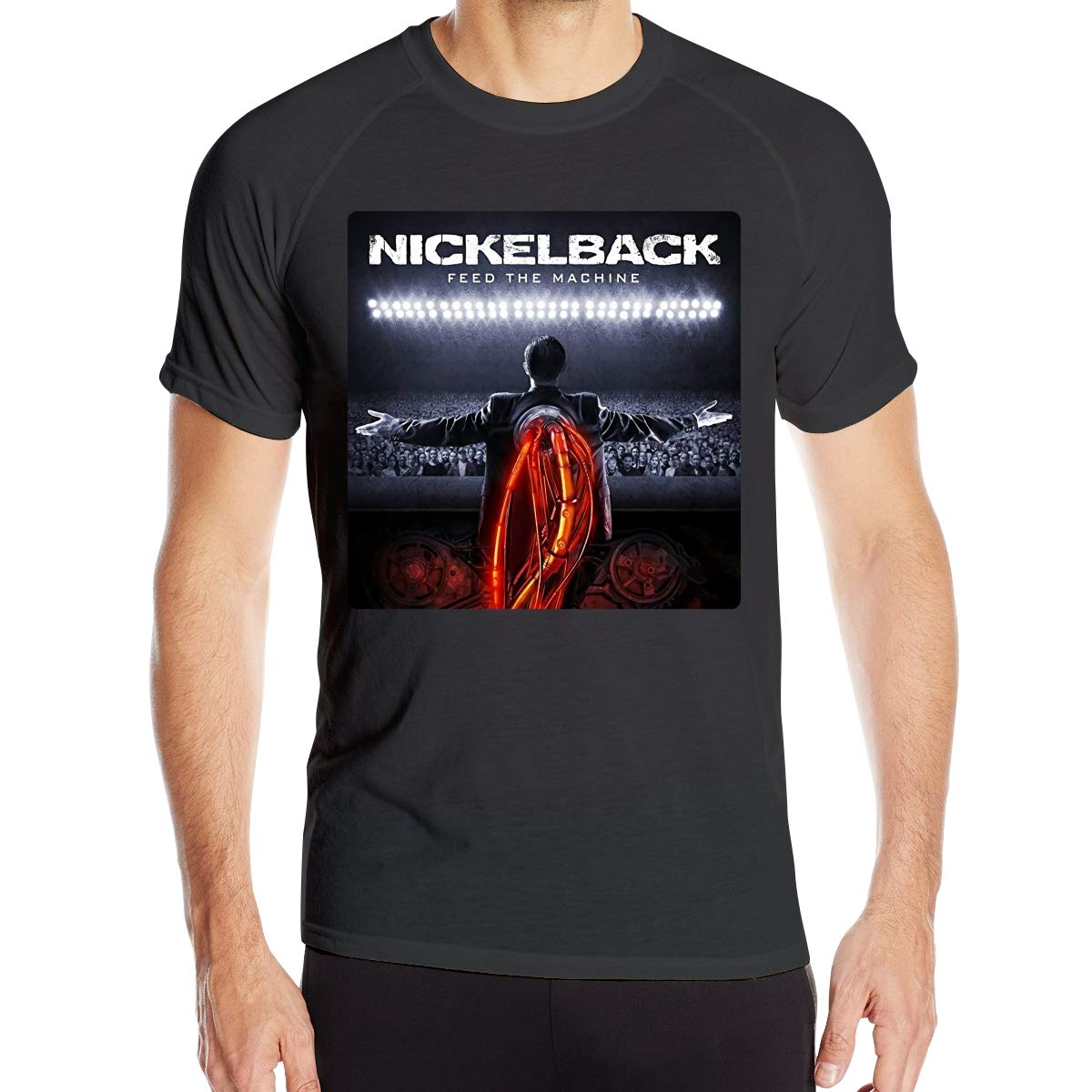 Wushxiao Nickelback Stretch Ness Short T-shirt Quick-drying Shirt Tee Black