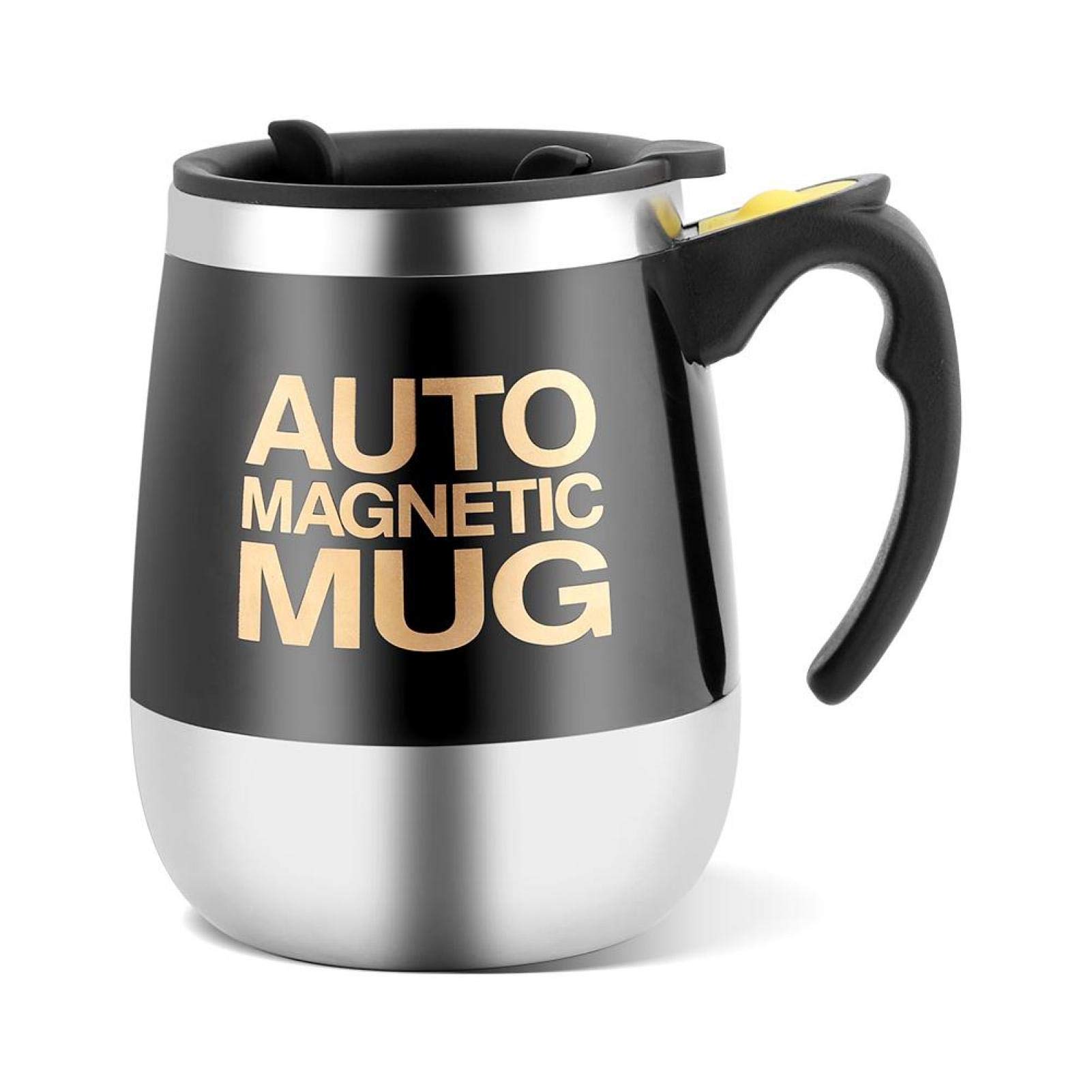 Haofy Self Stirring Coffee Mug, Electric Stainless Steel Self Mixing Cup Magnetic Stirring Coffee Mug (black)