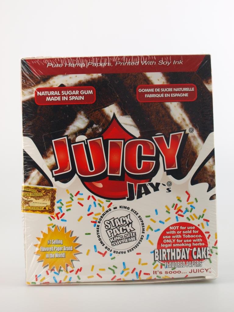 Juicy Jay Rolling Paper King Size Supreme Birthday Cake x 24